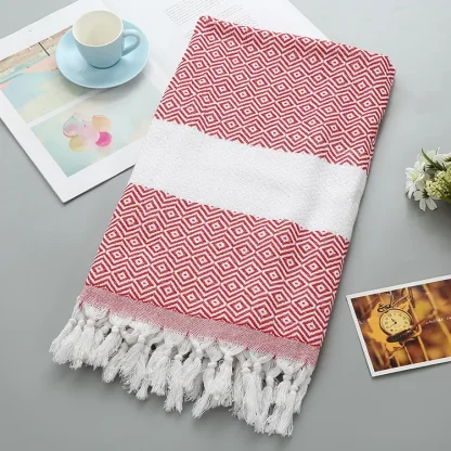 Chic Plaid Beach Towel