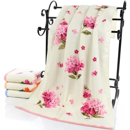 Vibrant Floral Beach Towel