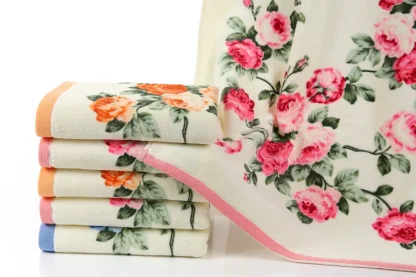 Vibrant Floral Beach Towel - Image 5