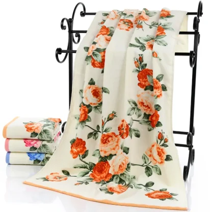 Floral Print Beach Towel - Image 5