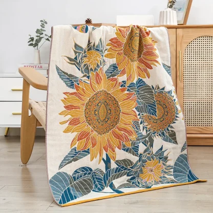 Sunflower Blossom Beach Towel