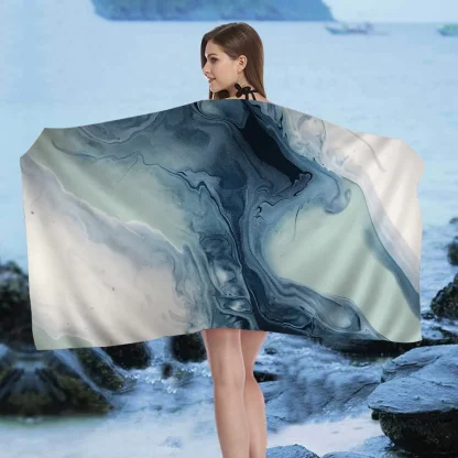 Marble Style Beach Towel - Image 4