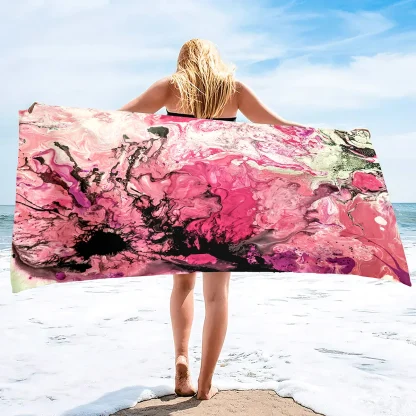 Vibrant Tropical Print Beach Towel - Image 5