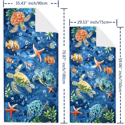 Tropical Print Beach Towel - Image 5