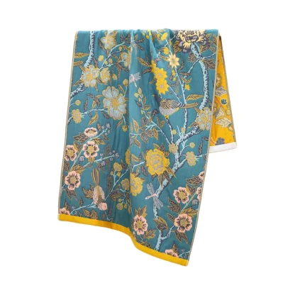 Hibiscus Floral Beach Towel