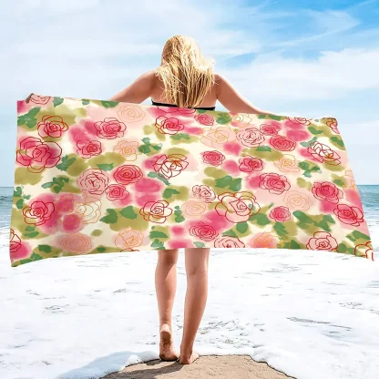 Elegant Rose Beach Towel - Image 3