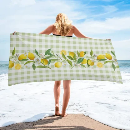 Chic Plaid Summer Beach Towel
