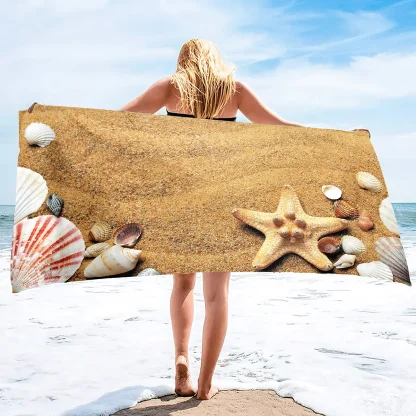 Shell Design Beach Towel
