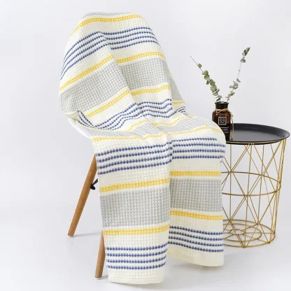 Oversized Stripe Pattern Beach Towel - Image 2