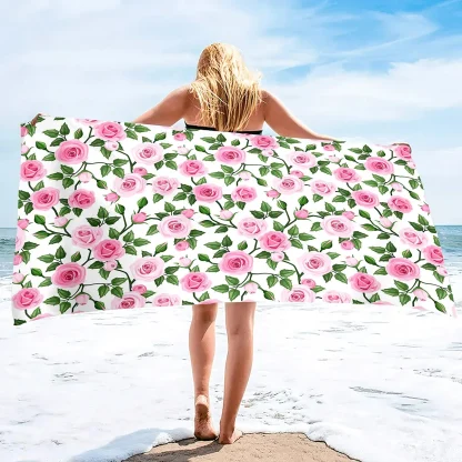 Elegant Rose Beach Towel - Image 5