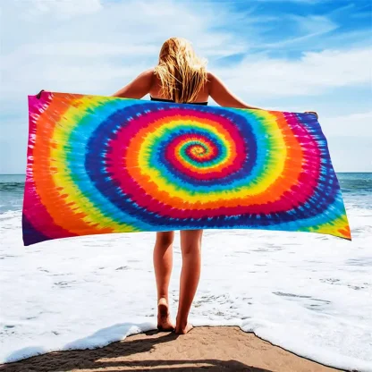 Colorful Swirl Beach Towel