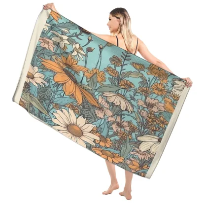 Elegant Patterned Beach Towel