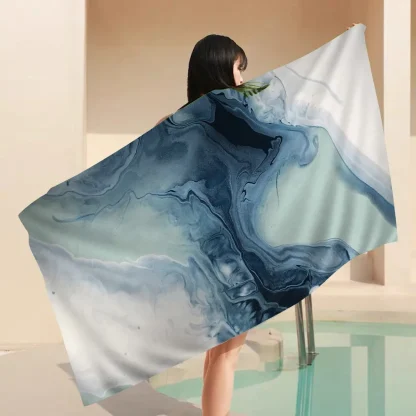 Marble Style Beach Towel - Image 2