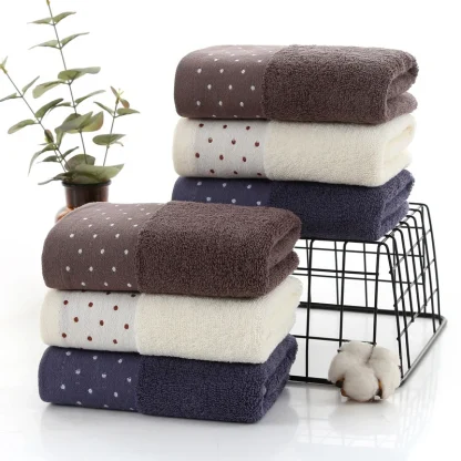 Solid Polka Dot Beach Towel - Image 2