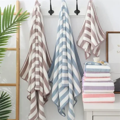 Striped Travel Beach Towel - Image 2