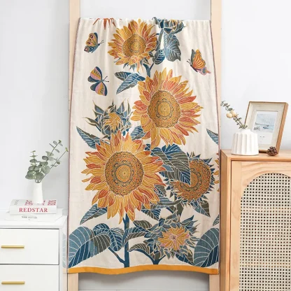 Sunflower Blossom Beach Towel - Image 2