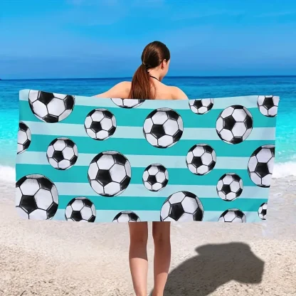 Durable Soccer Beach Towel - Image 3