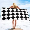 Modern Checkered Beach Towel - Image 2