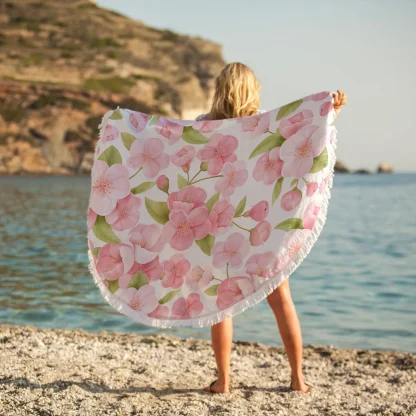 Chic Plaid Summer Beach Towel - Image 2