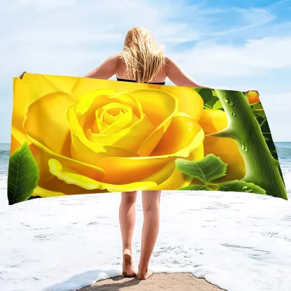 Rose-Themed Beach Towel - Image 7