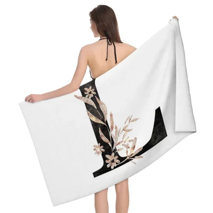 Floral Letter Beach Towel - Image 5