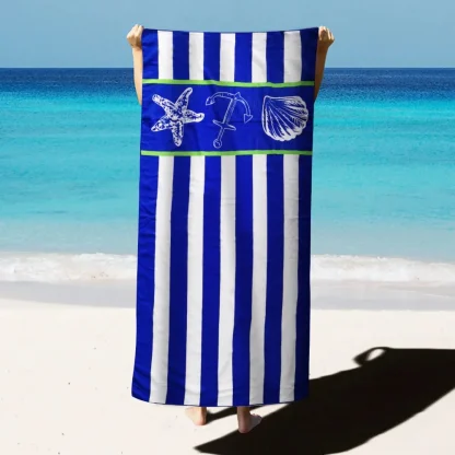 Anchor Print Beach Towel