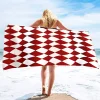 Modern Checkered Beach Towel - Image 3