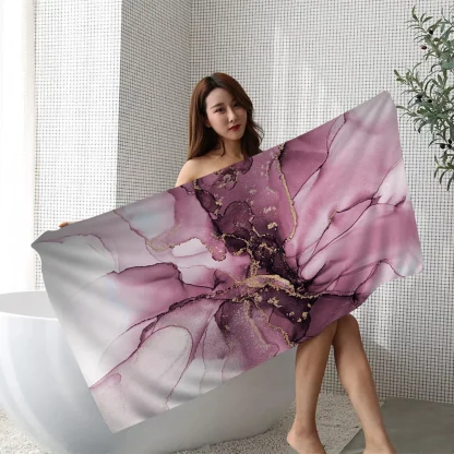 Marble Style Beach Towel - Image 3
