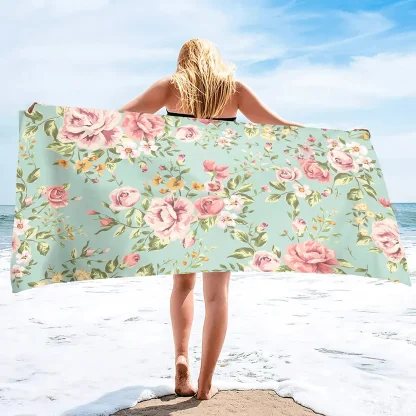 Elegant Rose Beach Towel - Image 6