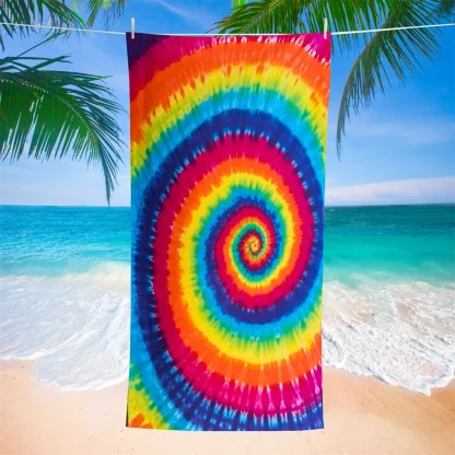 Colorful Swirl Beach Towel - Image 3