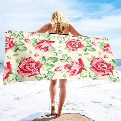 Elegant Rose Beach Towel - Image 2
