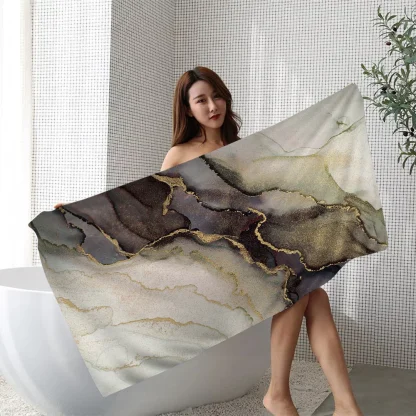 Marble Style Beach Towel - Image 5