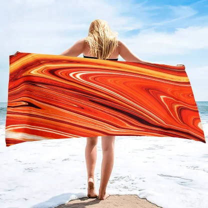 Vibrant Tropical Print Beach Towel - Image 2