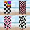 Elegant Grid Pattern Beach Towel - Image 7