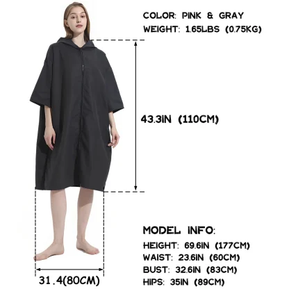 Poncho Short Sleeve Beach Towel - Image 7