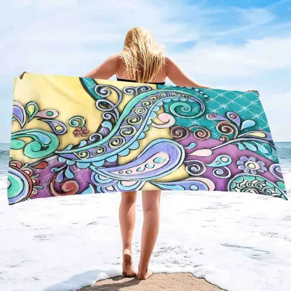 Decorative Paisley Beach Towel - Image 6